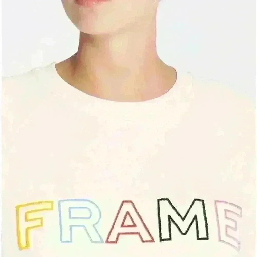 FRAME Embroidered Logo Raglan Pullover Sweatshirt - Picture 9 of 16